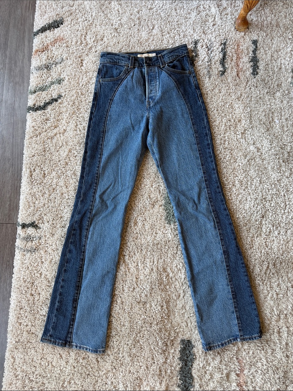 Levi's Two-Tone Blue Wedgie Bootcut Jeans